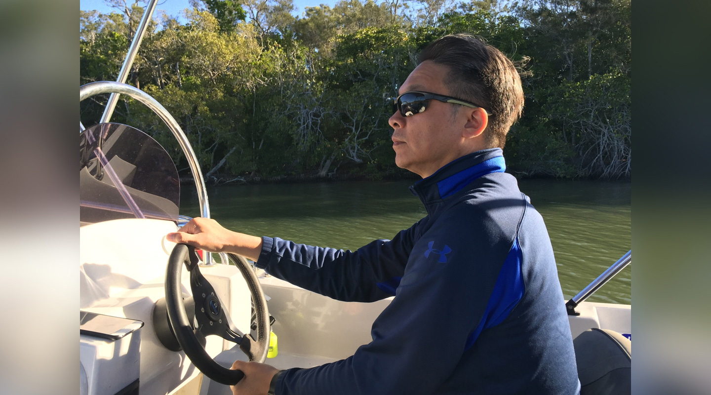 With few chances to play basketball in Australia, Cheng takes up boating as his new hobby