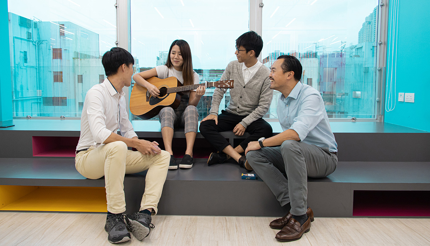 Founders and staff of JUST FEEL are all CUHK graduates. They appreciate the freedom at the University, which allowed them to pursue their true passion (photo by Eric Sin)