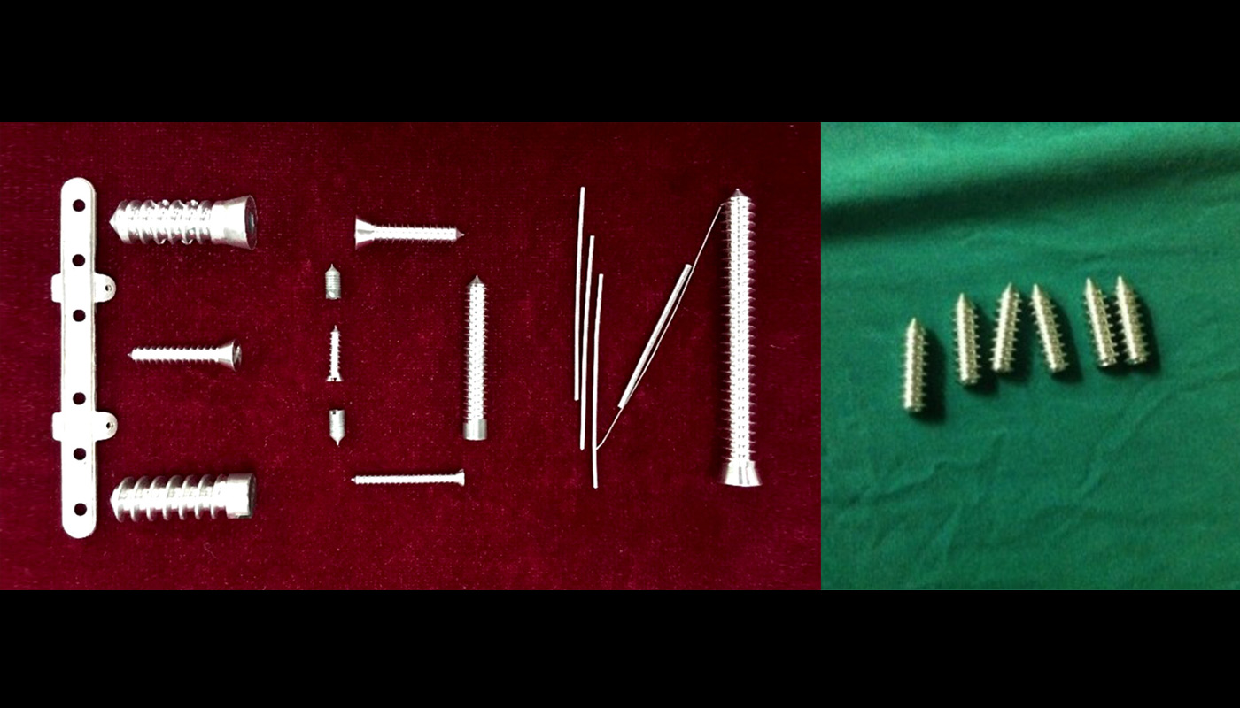 High-purity magnesium screws, nails and plates