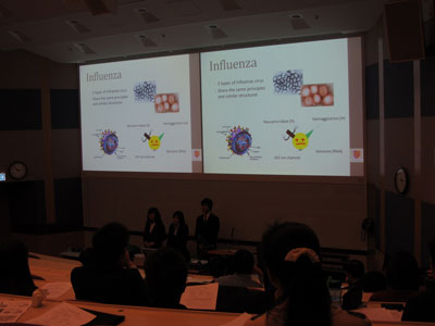 CUHK Team made a presentation on the crucial role of chemistry to the discovery and production of pharmaceuticals.