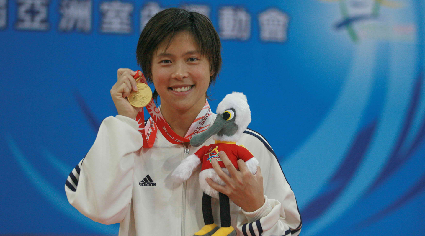 曉慧於2007年亞洲室內運動會取得八面金牌<em>(受訪者提供)</em>
