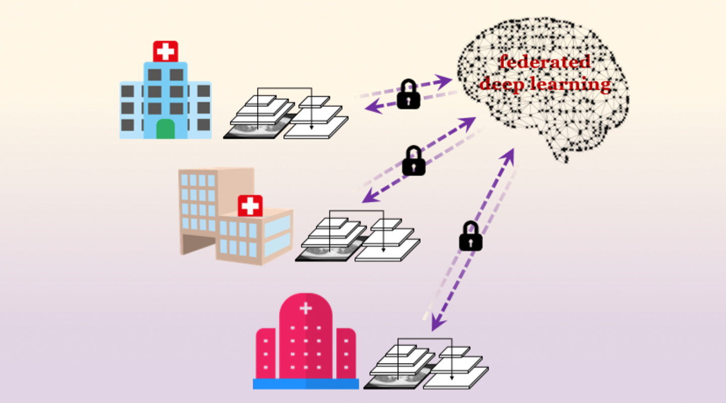 Federated deep learning enables privacy-protected data sharing across clinical centres