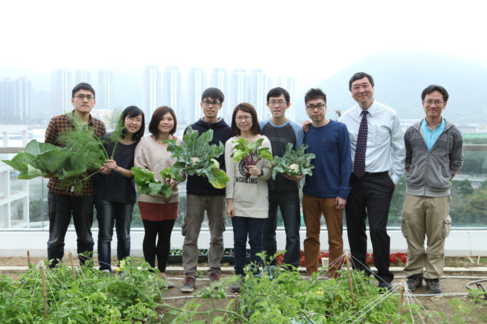 On 25 March, the School of Architecture of CUHK and the Permaculture Institute (Hong Kong) held a ceremony on the rooftop garden of An Integrated Teaching Building to celebrate the harvesting of the first crop.