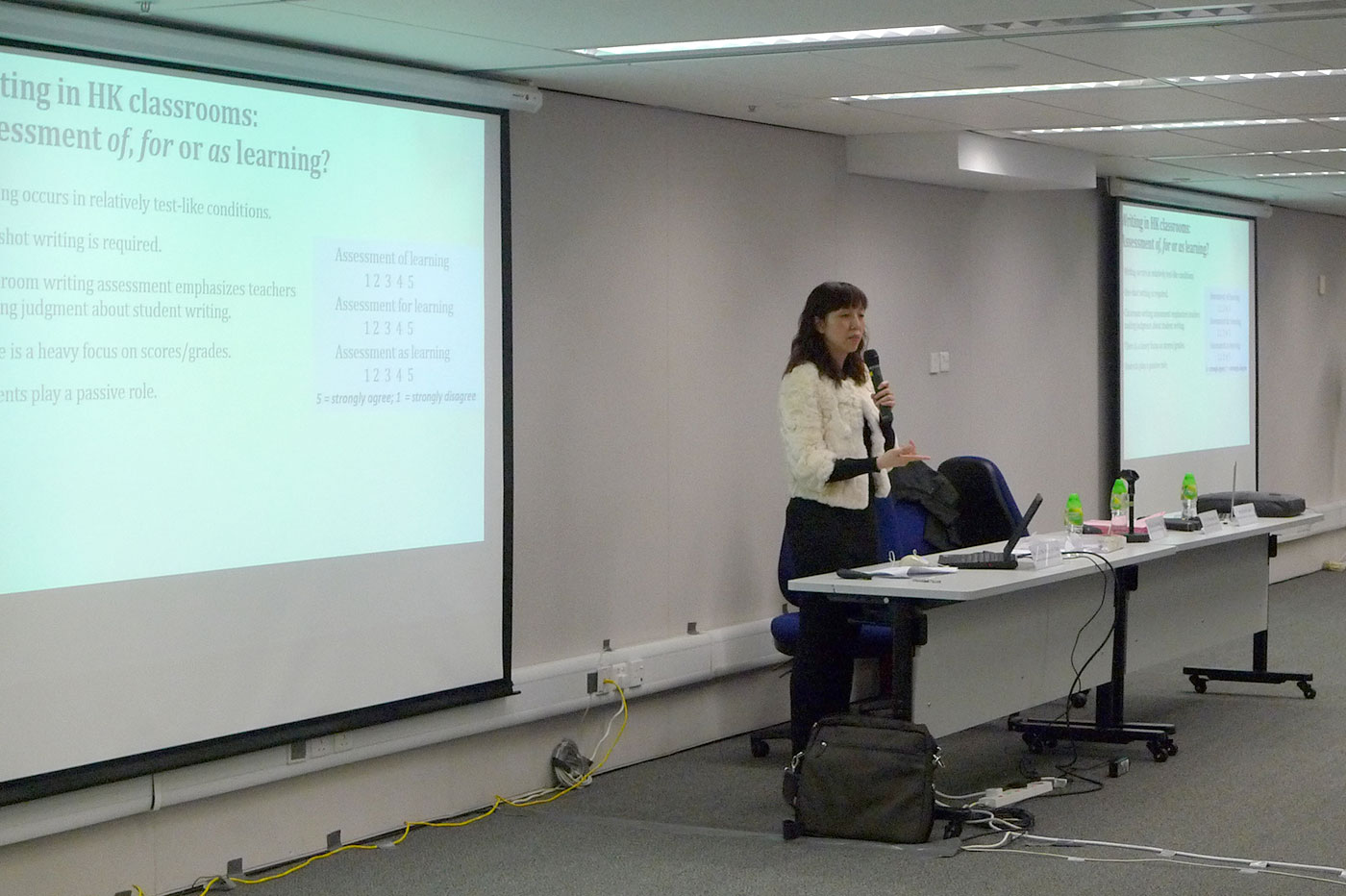 Professor Lee hosts workshops for teachers outlining the logic behind selective marking