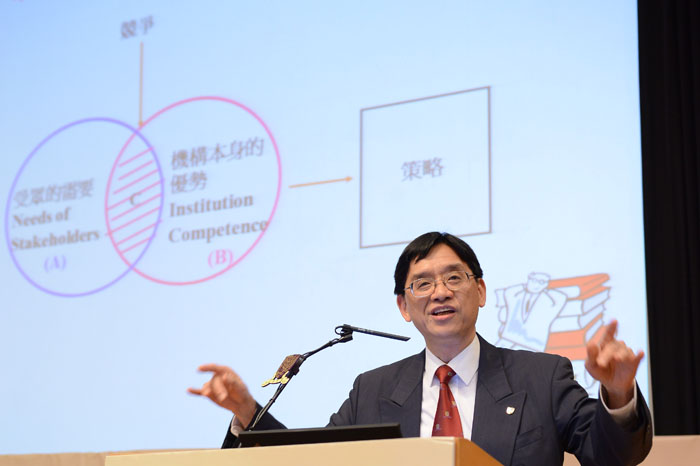  Prof. Andrew C.F. Chan presents the CUHK 50th Anniversary Public Lecture