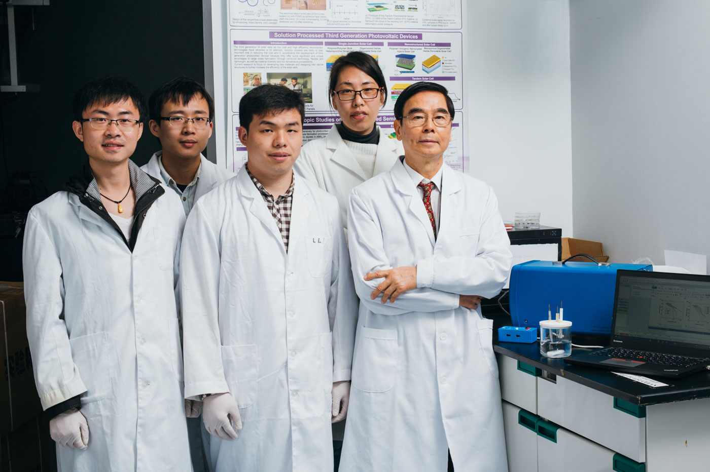 Professor Wong with his research students