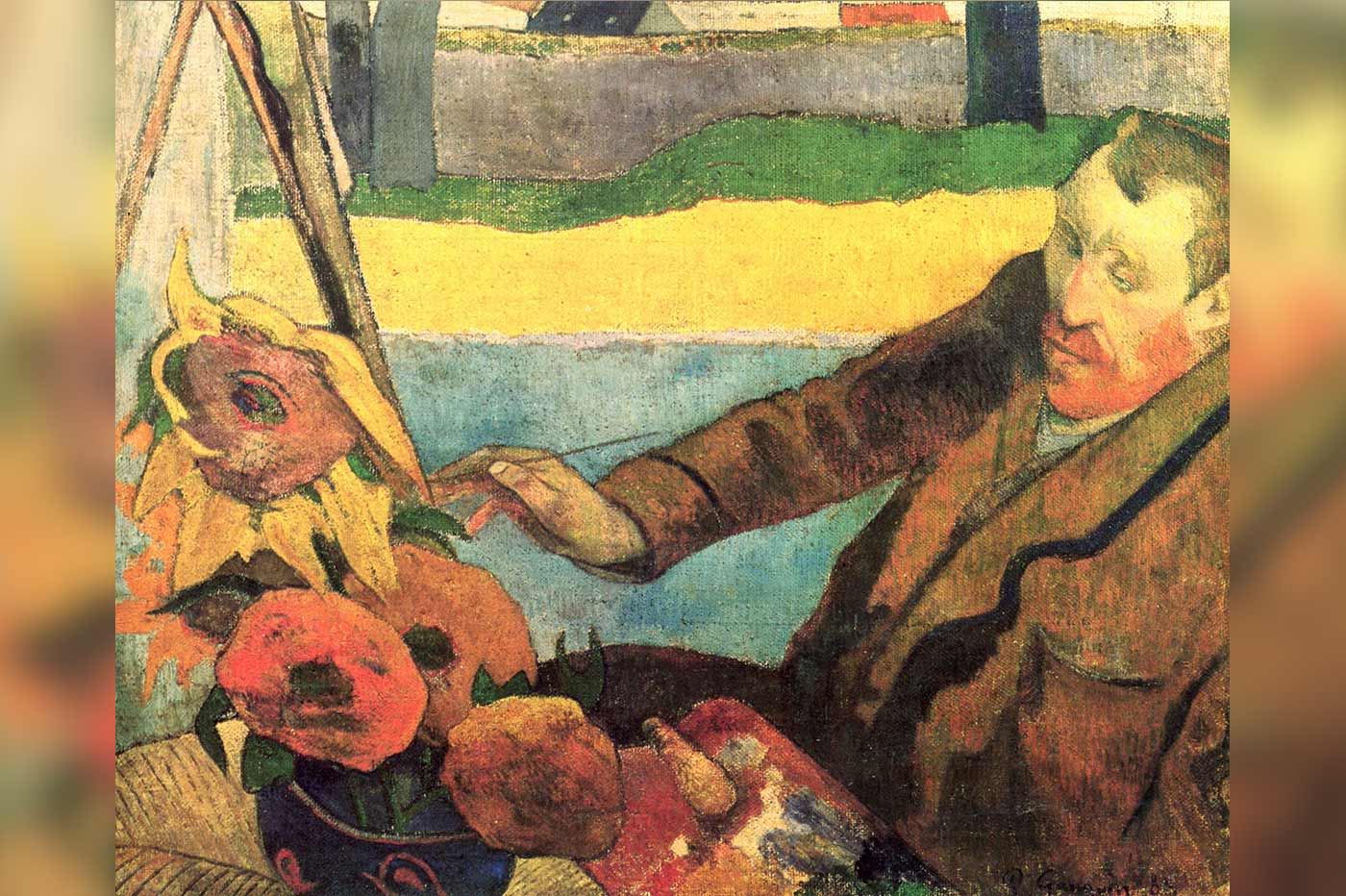 <em>Vincent van Gogh Painting Sunflowers,</em> a painting by another artist Paul Gauguin, is classified by Professor Chan’s algorithm successfully as not being van Gogh's (Image: <em>Van Gogh Museum, Amsterdam</em>)