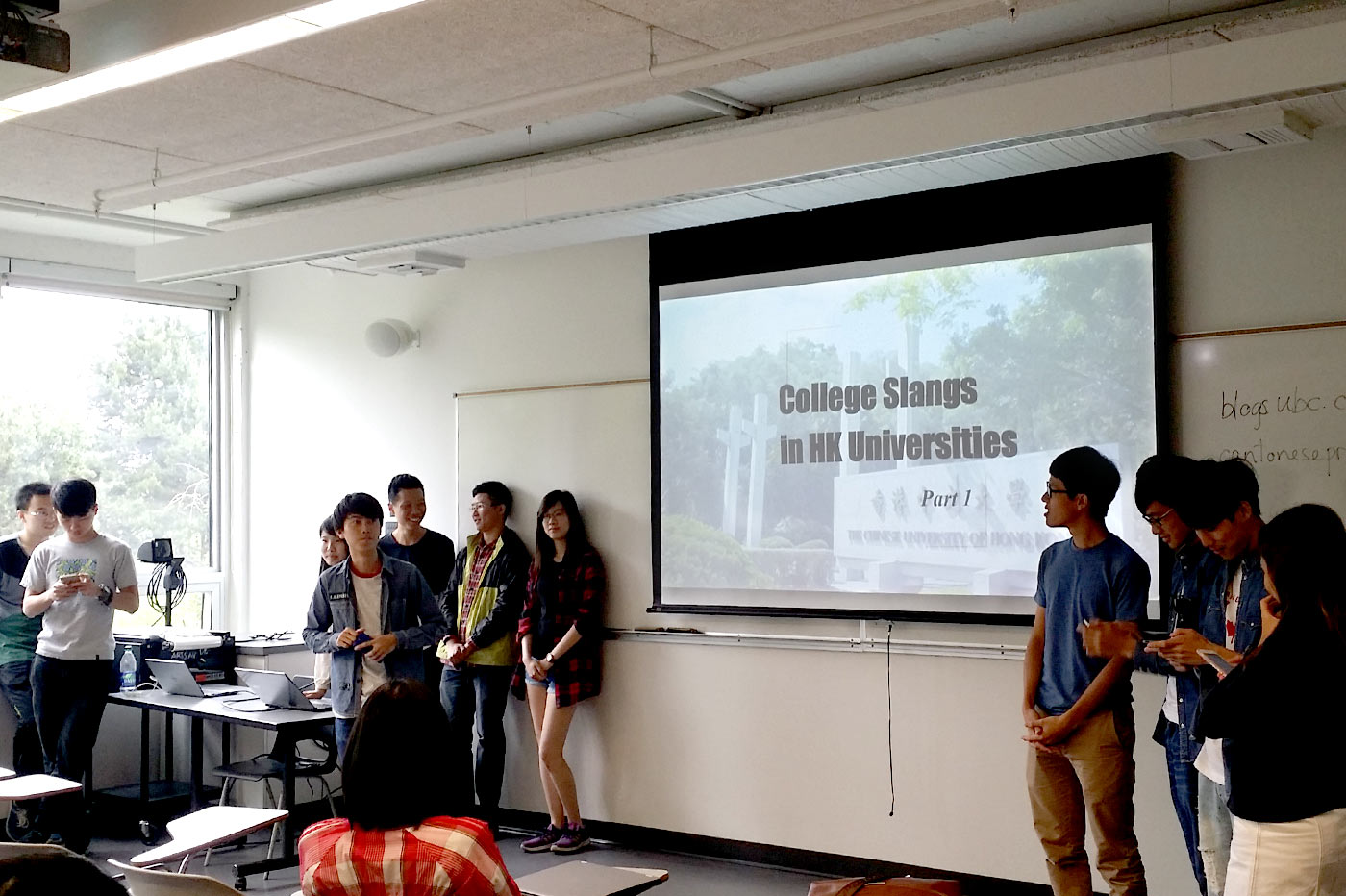 CUHK students introduce some trendy expressions in Cantonese to the students of UBC