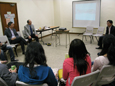 Prof. Michael Hui, Prof. Fung Tung, and Prof. Ho Puay-peng meet student representatives